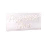 Décoration de "Time du Prosecco" LED Light pour 30 x 15 cm, en bleu et en magenta-rouge