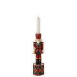 Bougeoir J-Line Casse-Noisette en résine rouge et vert, petit modèle