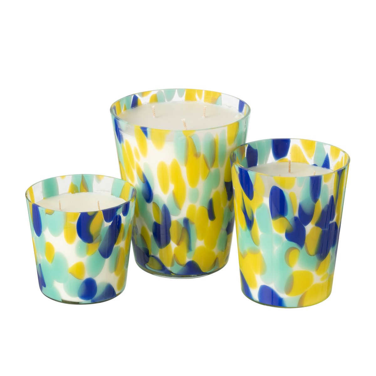 Détail de la bougie parfumée J-Line Noa, couleur multicolore