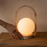 Lampe sans fil en bois marron clair Skye