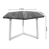 Table d'appoint 56 x 47 cm table basse de table de salon bon cadre en métal noir - blanc blanc