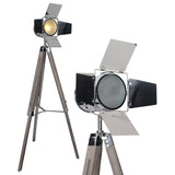 Lampe debout à trois pattes "Holly" en nature sombre avec une version E27, 100-140 cm de haut, lampe pour le salon, la salle à manger ou le bureau