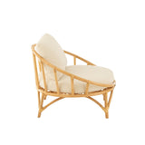 Détail du coussin en textile naturel de la chaise J-Line