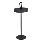 Lampe de table de batterie LED magnétiquement "Ella" pour l'extérieur et à l'intérieur, en métal et en plastique en noir, 35 cm de haut