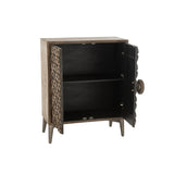 Vue latérale de l'armoire J-Line marron