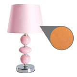 Lampe de table en céramique "Araga" 36 cm de haut, lampe de table en métal, en céramique, avec des lames de texte, rose, avec socket E14, éclairage pour salle à manger, salon, couloir ou bureau,