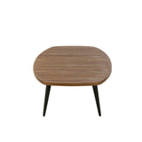 Table basse J-Line rectangulaire, détail du bois naturel