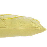 Détail du coussin Leaves J-Line en coton vert, texture douce