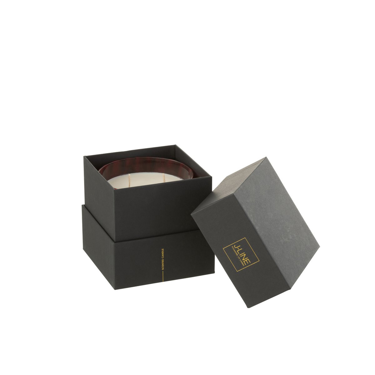 Bougie J-Line Noa sur une table, décor classique et chic.