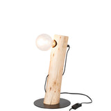 Lampe J-Line Silas Berangan, détail du bois naturel