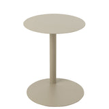 Table d'Appoint Ronde J-Line en Métal Beige vue de face