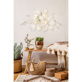 La lampe pendentielle "explosion" blanche, en métal et en verre, versions G9, lampe suspendue pour salle à manger, salon, hall ou bureau, Øca. 98 cm