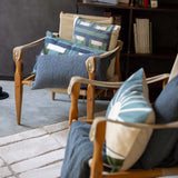 Coussin brodé Taho Vert de gris 40 x 65