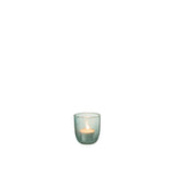 Bougeoir Bubbels en verre aqua de J-Line, détail du verre