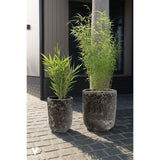 Cache-pot - Fuji relic noir Ø36/26 x H45/35 cm (lot de 2 pièces)