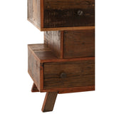 Vue latérale du buffet J-Line Vinto en bois naturel