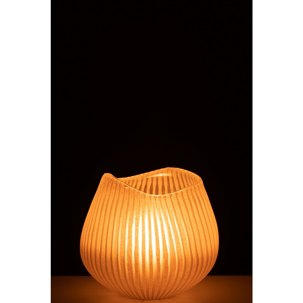 Détail du vase J-Line Stripe - texture du verre