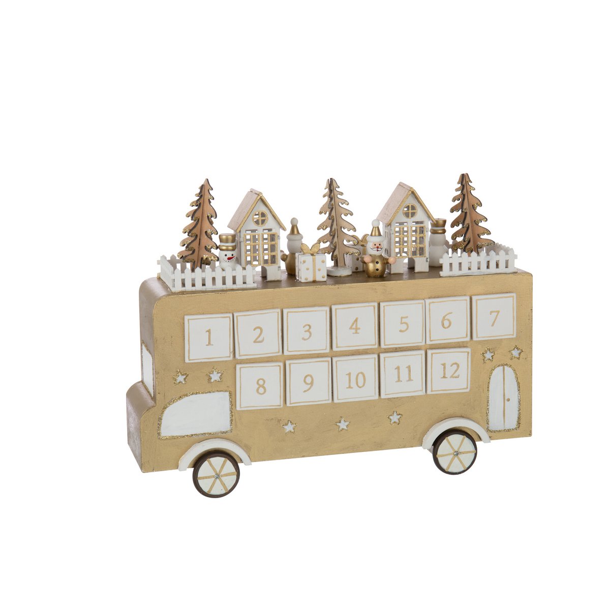Calendrier de l'Avent Bus J-Line avec décorations de Noël