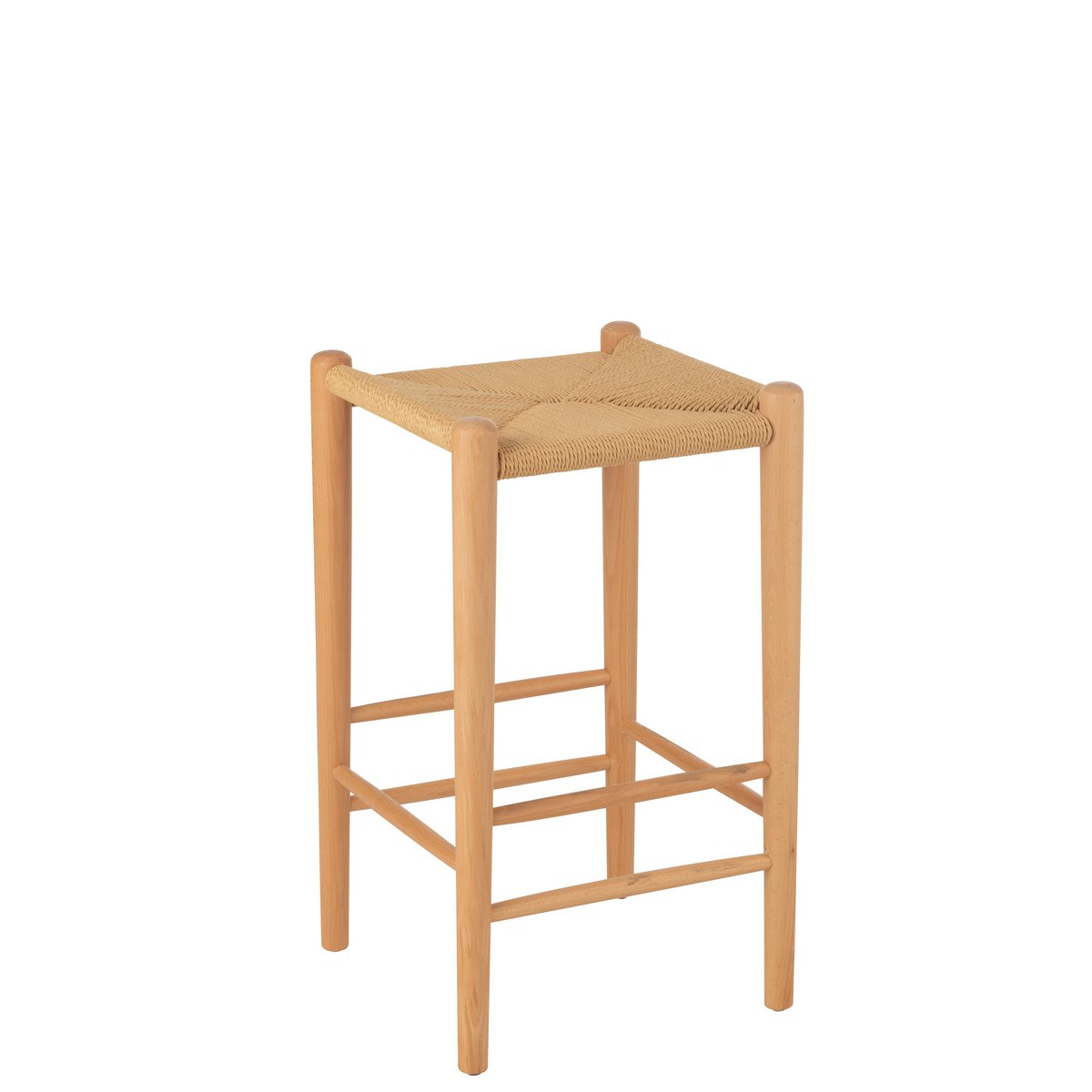 Chaise de bar J-Line en bois de frêne vue de face