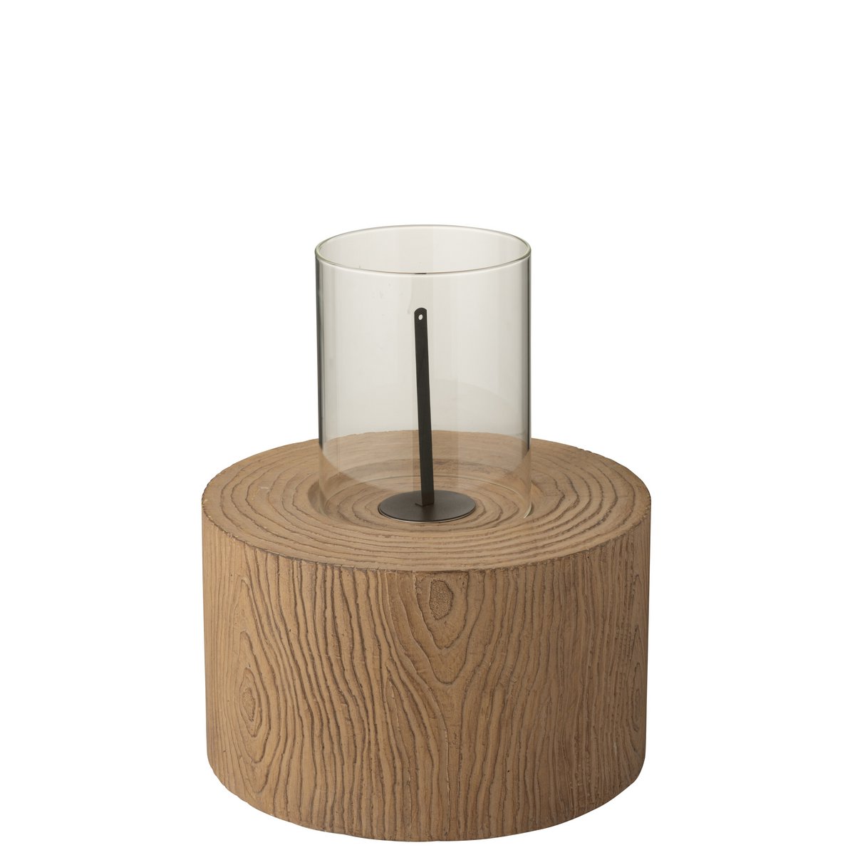 Brasero Trunk Round J-Line en utilisation dans un jardin, ambiance chaleureuse