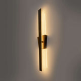 Lampe murale LED "Trevor" noir, lampe murale métal et plastique en noir, avec des LED fermement construites, éclairage mural à l'intérieur 62 x 10 x 4,5 cm