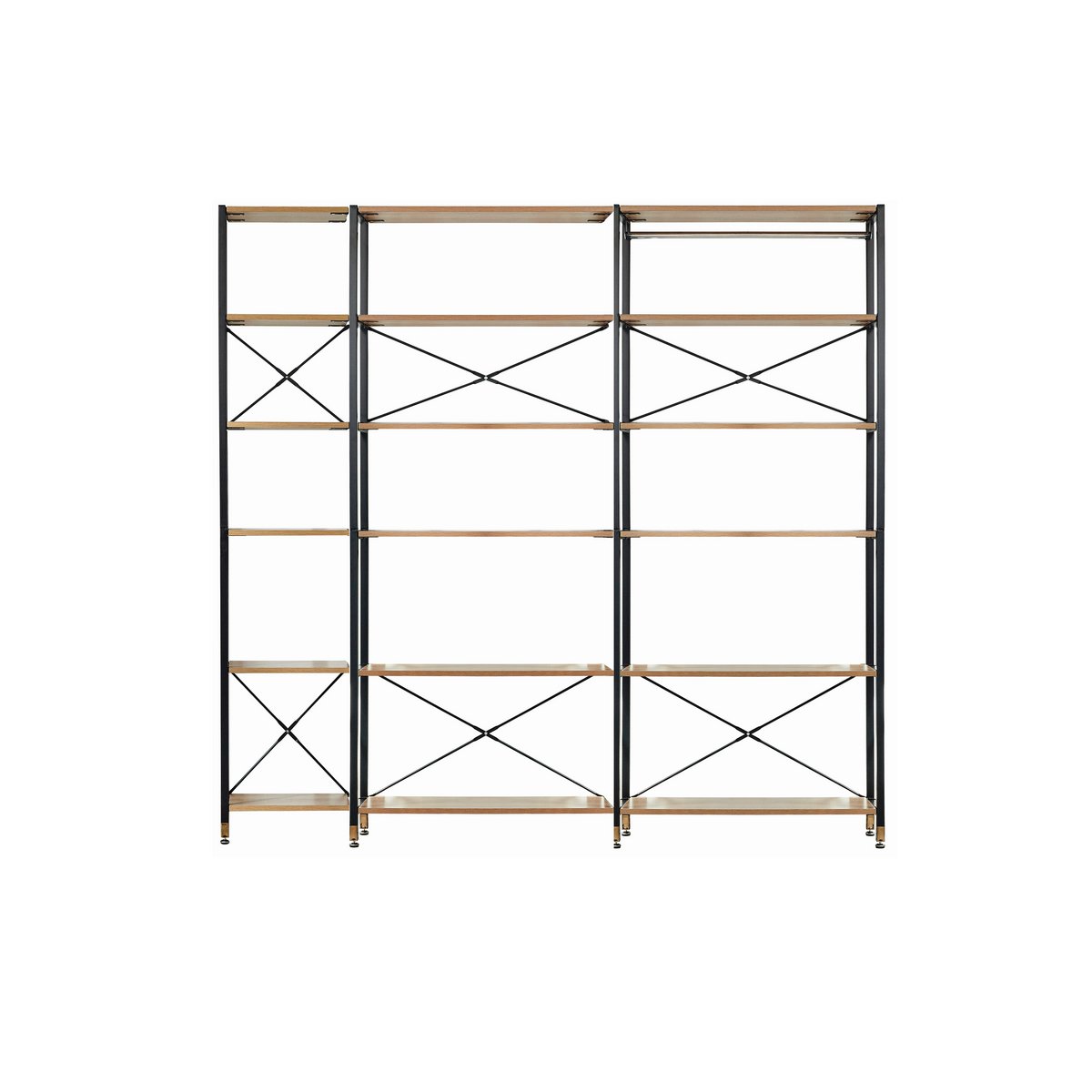 Structure robuste de l'étagère en métal et MDF