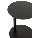 Table d'Appoint Ronde en Métal Noir - Utilisation pratique
