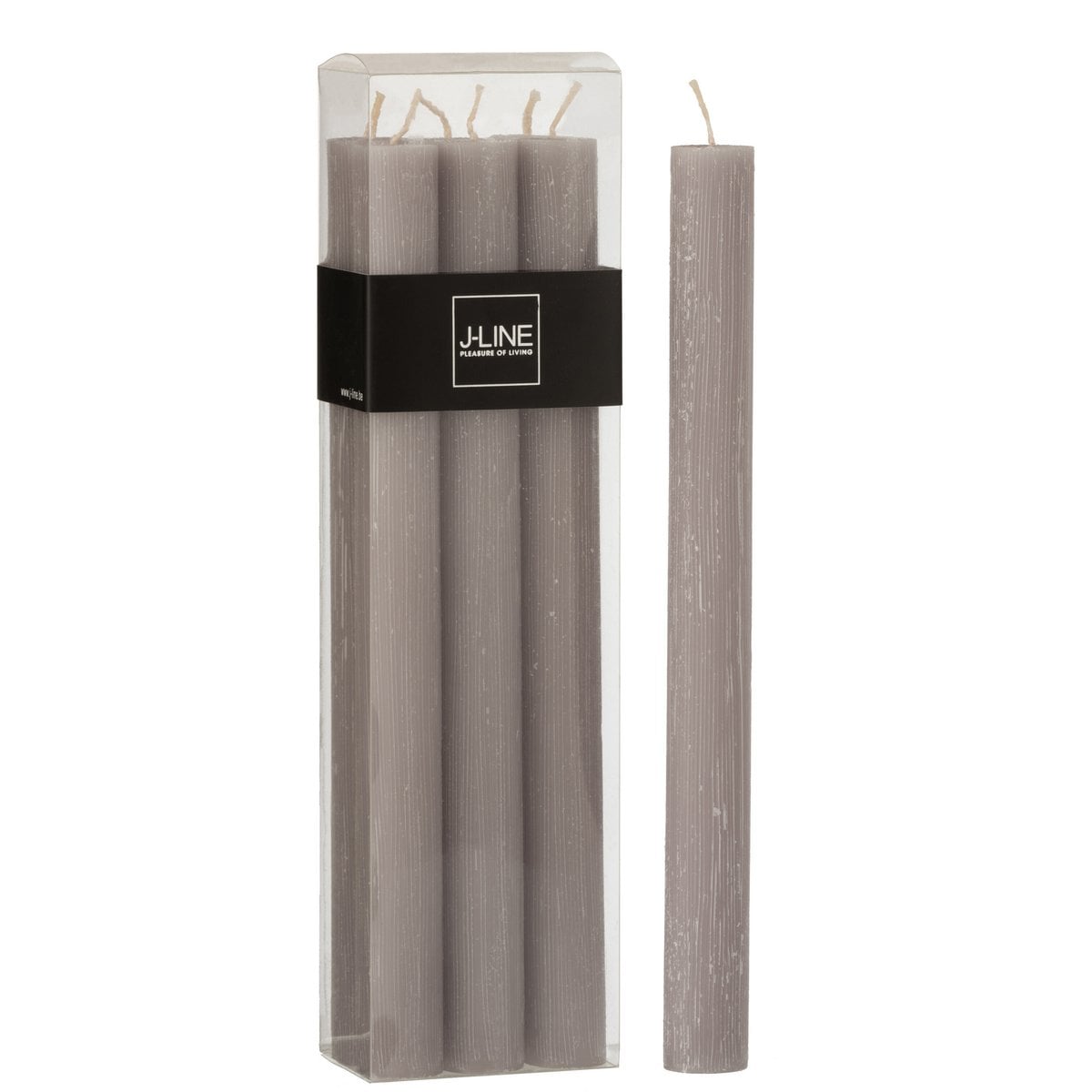 Bougies décoratives J-Line en gris foncé, élégantes et modernes