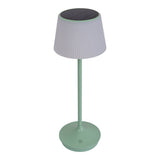Lampe de batterie solaire "Emmi" 38 cm de haut, parapluie Ø 13 cm, métal dans la menthe et le plastique blanc, pour la zone extérieure, cct.