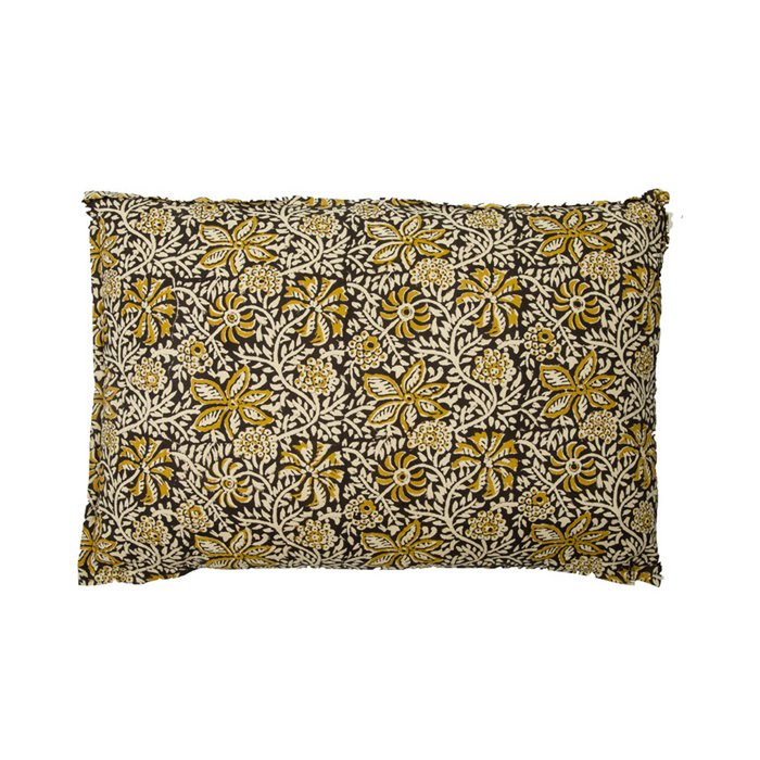 Coussin Portinaxt moutarde 60x40 avec texture douce en coton