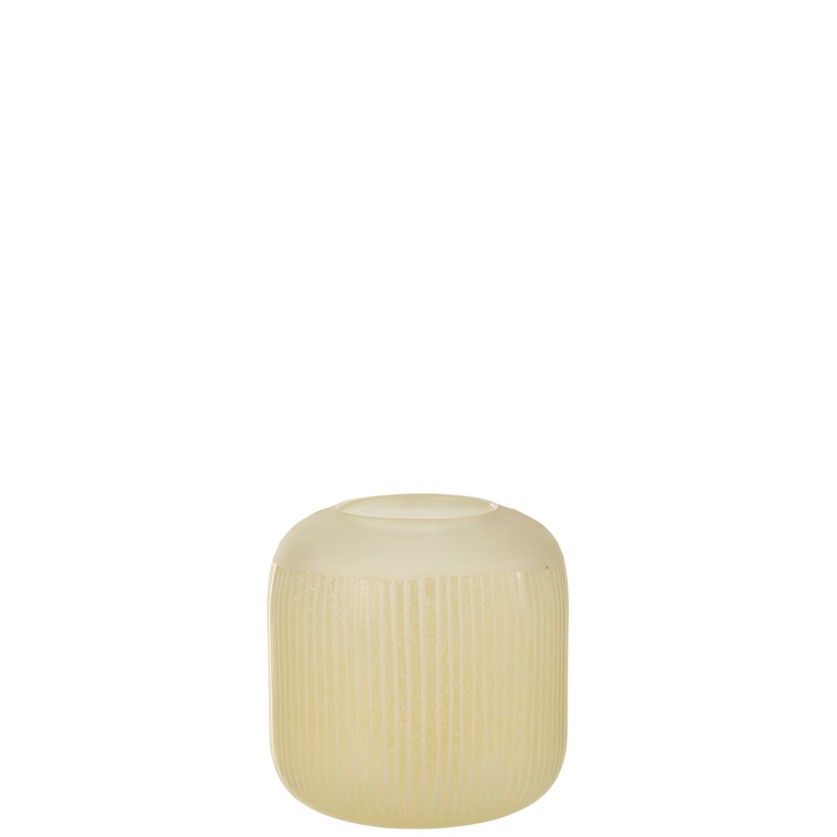 Vase J-Line Stripes avec des fleurs - mise en scène décorative