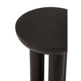 Table d'appoint J-Line Trio, détail du bois noir
