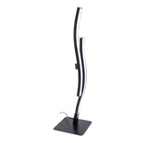 Lampe à table à LED "Onda", lampe de table en métal et en plastique en noir, avec des LED fermement construites, éclairage pour le salon, le bureau ou le chevet Tableau 44 cm de haut