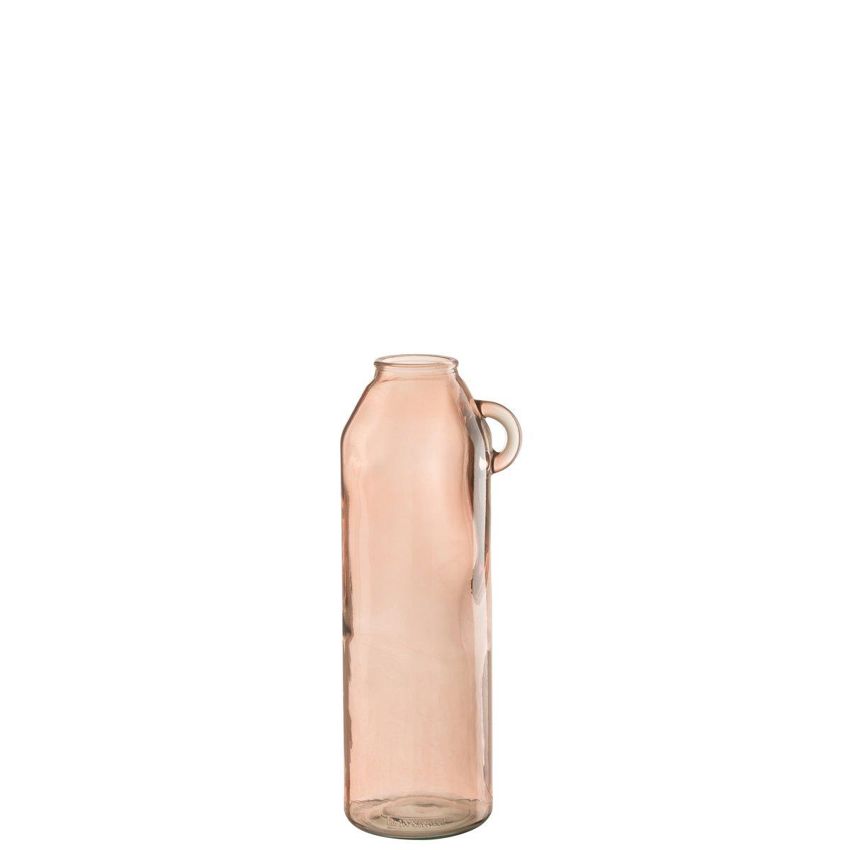 Vue rapprochée du vase cylindre J-Line, mettant en valeur la texture du verre