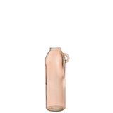 Vue rapprochée du vase cylindre J-Line, mettant en valeur la texture du verre