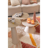 Table d'appoint J-Line Column Cone - fer - écru/beige