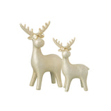 Figurine Renne J-Line en porcelaine dorée - vue avant