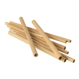 Pailles en bambou J-Line, ensemble complet avec boîte