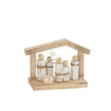 Mangeoire J-Line en bois naturel et blanc, design minimaliste