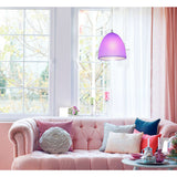 Silicone Pendant Light "Catinus" Ø 25cm, en silicone violet, E27