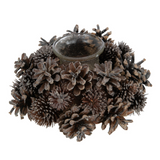 Photophore Couronne J-Line en verre marron, vue d'ensemble
