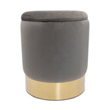 Tabouret en velours tabouret de décoration et tabouret de velours de décof avec espace de stockage u.