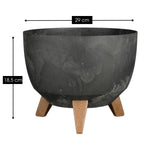 Jardinière d'extérieur Doppio Noir
