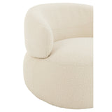 Fauteuil pivotant J-Line - bois/textile - écru