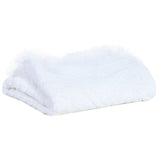 Serviette de toilette Zoé Neige - Motifs jacquard élégants en blanc