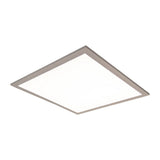 Panneau LED Light "Nico", lampe à plafond métallique fonctionnelle et le plastique en blanc, avec des LED fixes et de nombreuses fonctions, idéales pour le bureau, la pratique ou l'atelier, env. 45 x 45 cm