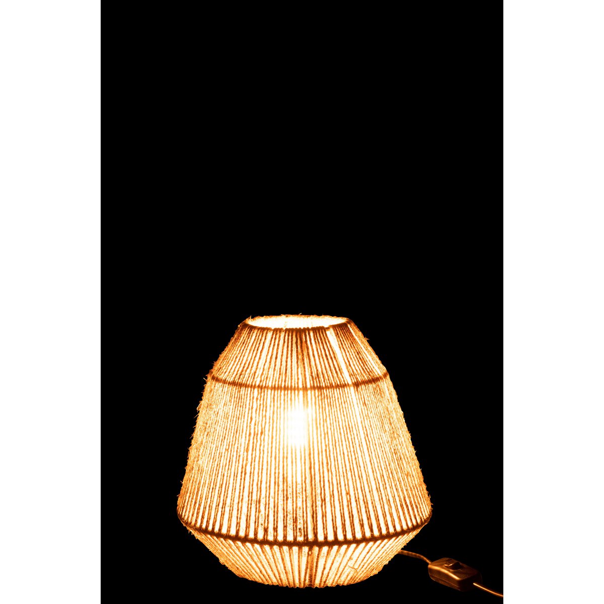 Détail du matériau jute de la lampe J-Line Tina