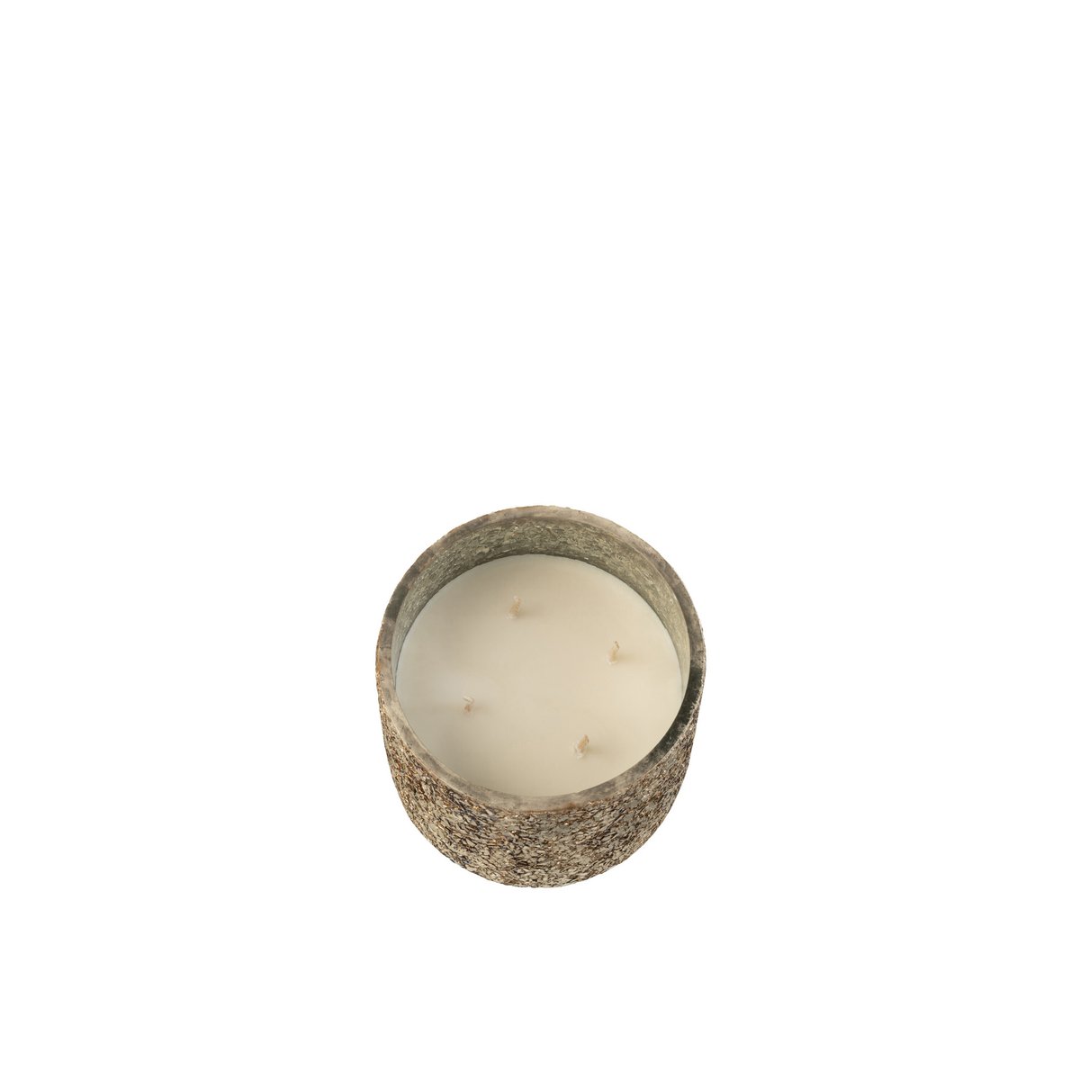 Bougie parfumée J-Line Luxuria Cookie Crunch en verre bronze, vue de face