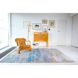 Tapis Eco - Long Island Bleu - Tapis gris et bleu
