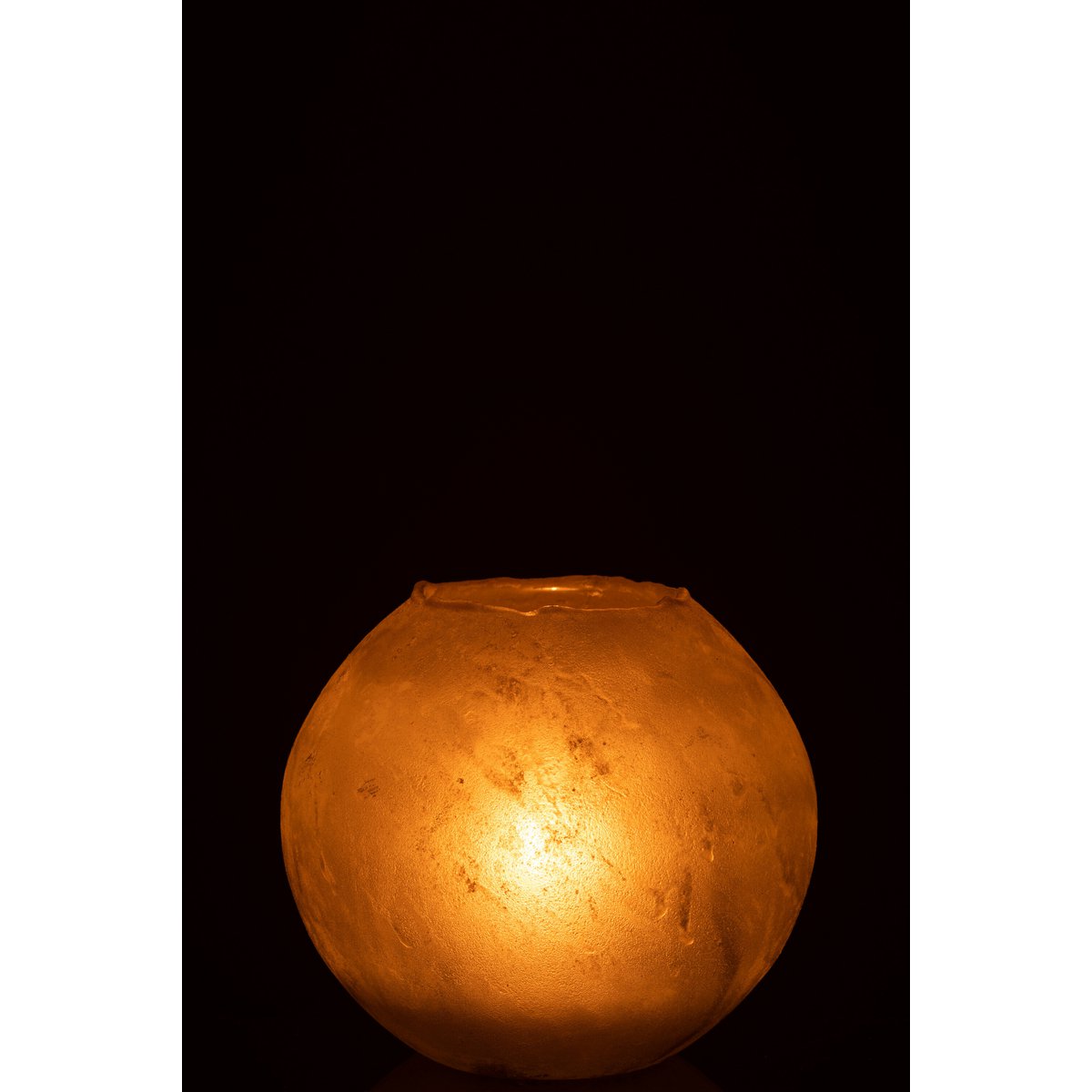 Vase Soda Rond en Verre Doré de J-Line, détail de la texture